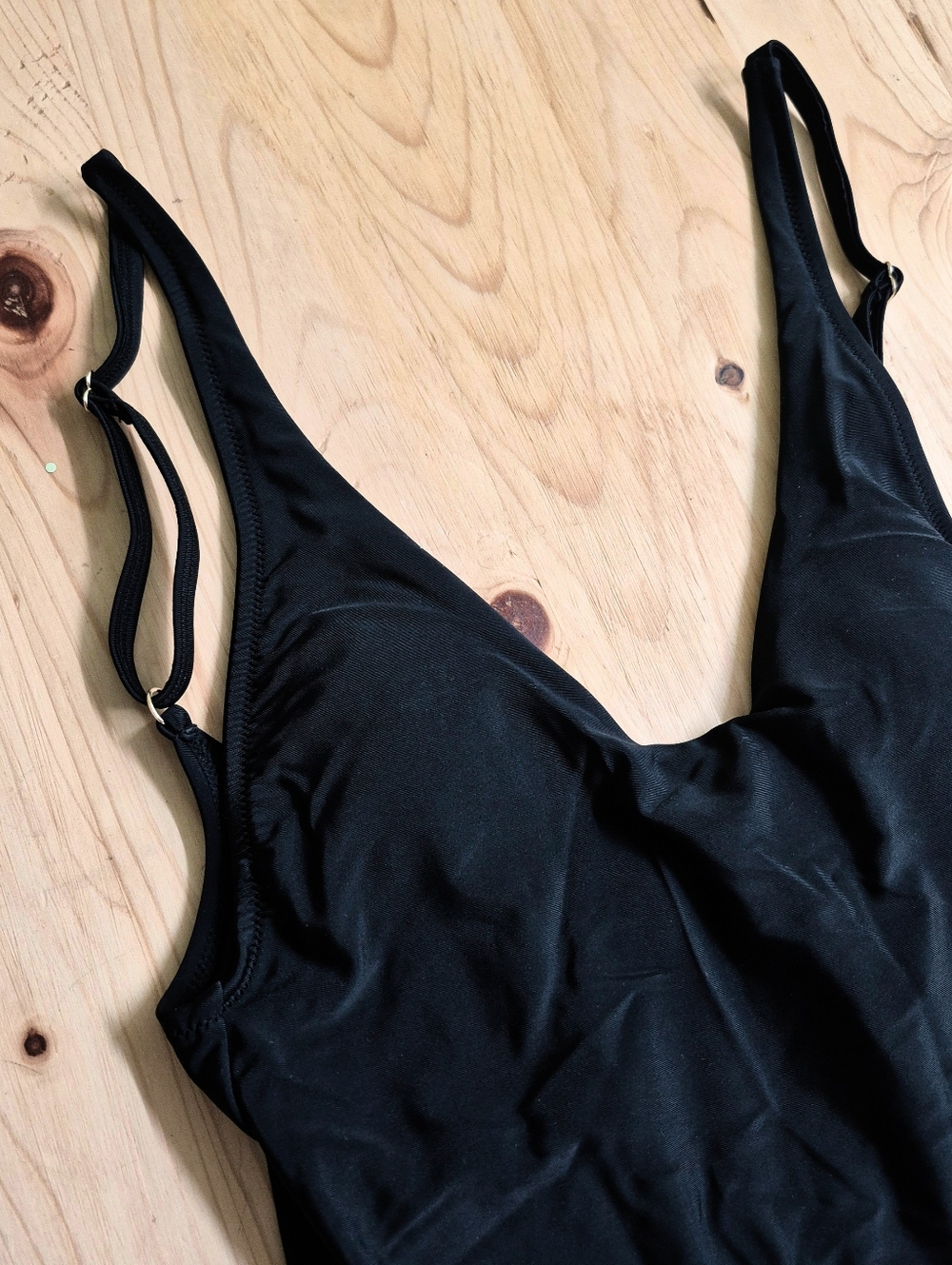 Black Women’s One-Piece Swim - Classic Sleek Fit - Picture 2 of 4